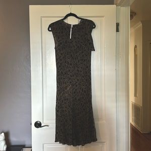 Max Studio black and brown silk dress